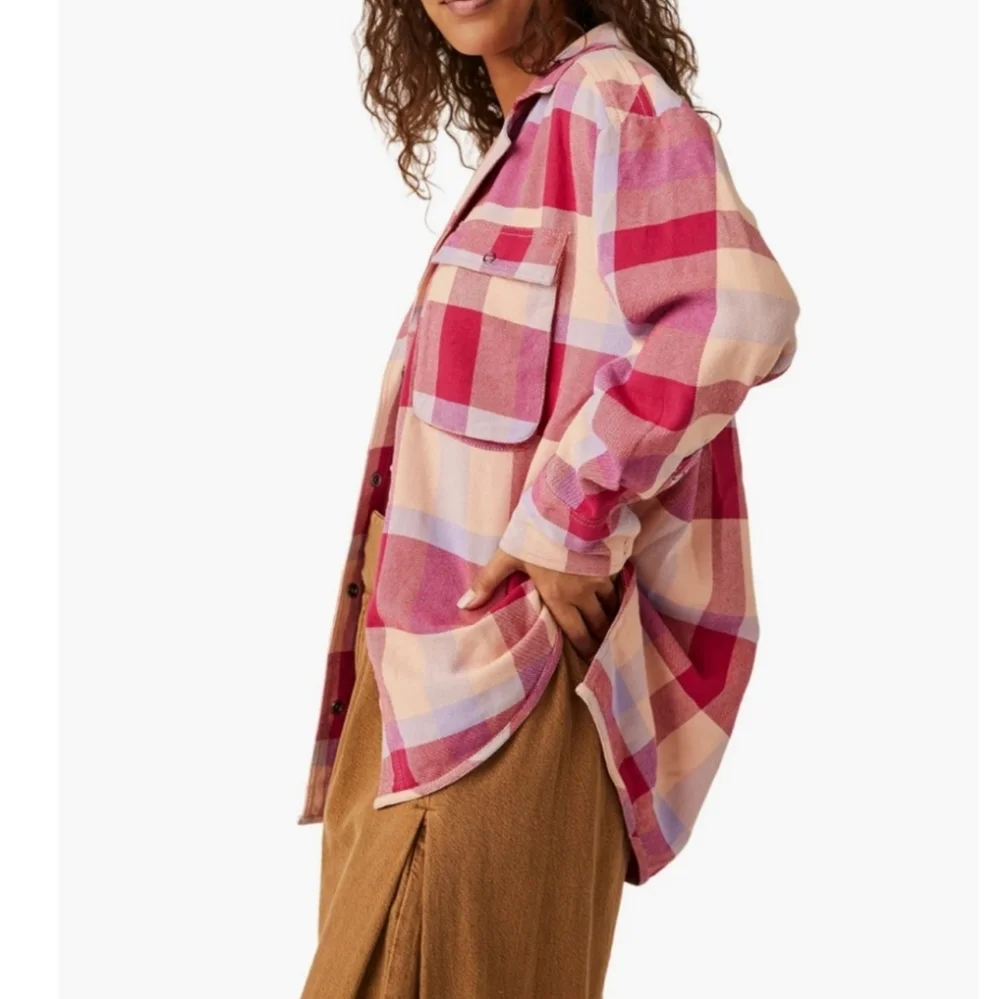 Free People We The Free Izzie Cargo Shirt NWOT - Picture 2 of 7